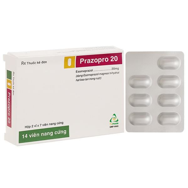 Prazopro 20 trị trào ngược dạ dày, thực quản