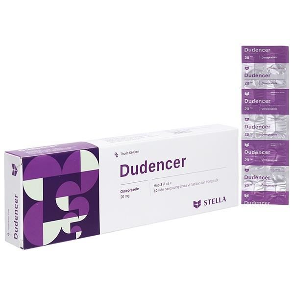 Dudencer 20mg trị trào ngược dạ dày, thực quản