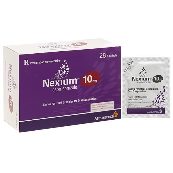 Cốm pha hỗn dịch Nexium 10mg trị trào ngược dạ dày, thực quản