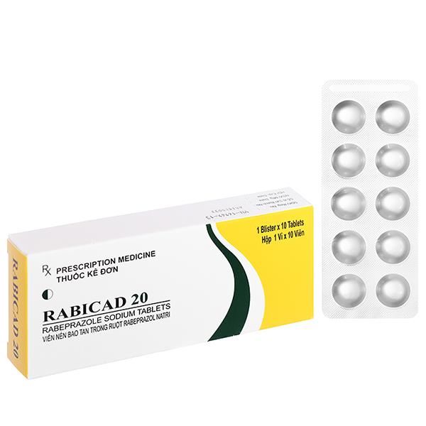 Rabicad 20 trị loét dạ dày, tá tràng