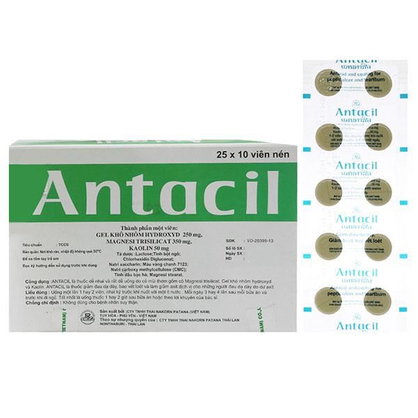 Antacil giảm ợ chua, trị loét dạ dày, tá tràng