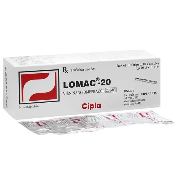 Lomac-20 trị viêm loét dạ dày, tá tràng