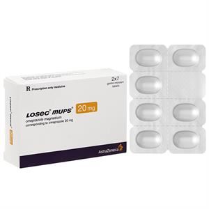Losec Mups 20mg trị trào ngược dạ dày, thực quản