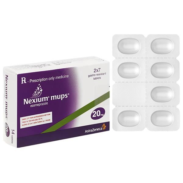 Nexium Mups 20mg trị trào ngược dạ dày, thực quản