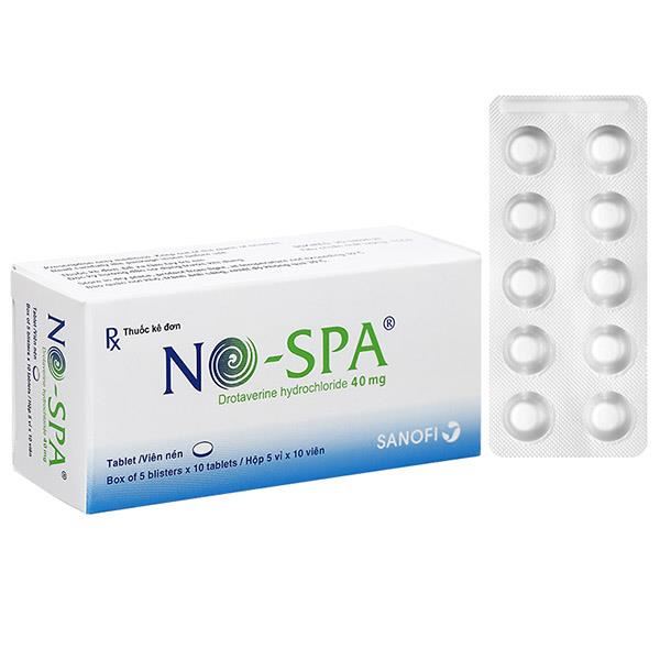No-Spa 40mg giảm đau do co thắt tiêu hóa