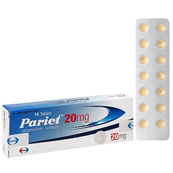 Pariet 20mg trị loét dạ dày, trào ngược dạ dày, thực quản