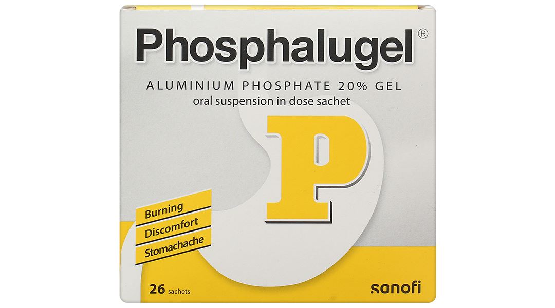 Hỗn dịch uống Phosphalugel 20% giảm độ axit của dạ dày