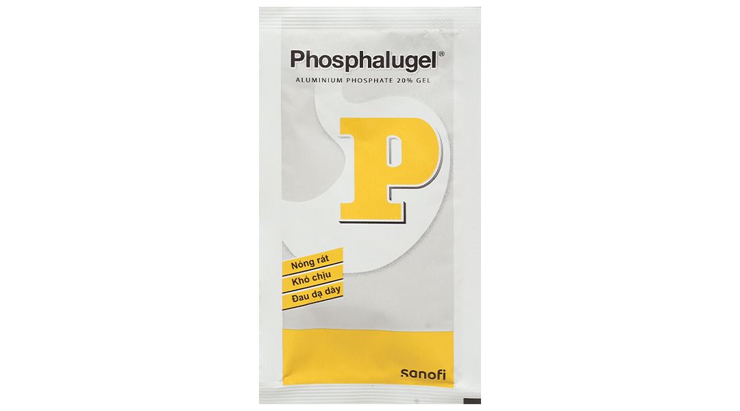 Hỗn dịch uống Phosphalugel 20% giảm độ axit của dạ dày