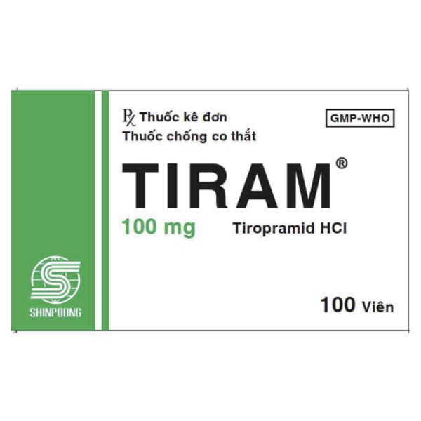 Tiram 100mg giảm đau do co thắt tiêu hóa
