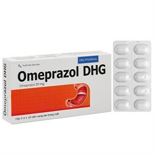Omeprazol DHG 20mg trị trào ngược dạ dày, thực quản
