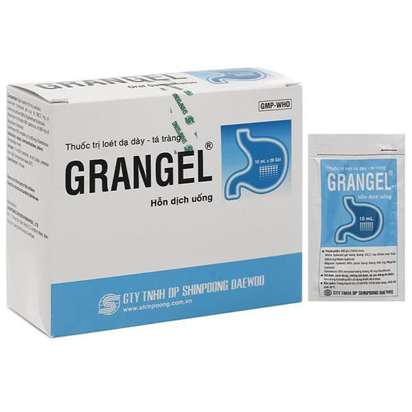Hỗn dịch uống Grangel trị loét dạ dày, trào ngược dạ dày - thực quản