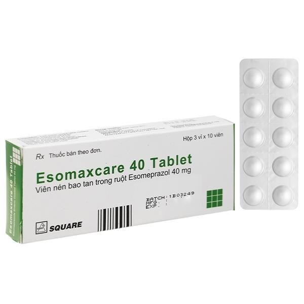 Esomaxcare 40 Tablet trị trào ngược dạ dày, thực quản