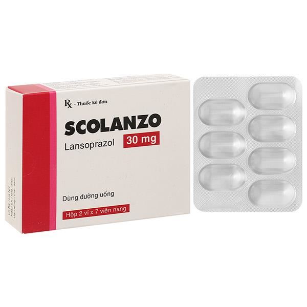 Scolanzo 30mg trị loét dạ dày, tá tràng, trào ngược dạ dày - thực quản