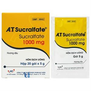 Hỗn dịch uống A.T Sucralfate 1000mg trị loét dạ dày, tá tràng