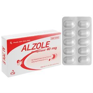 Alzole 40mg trị loét dạ dày, tá tràng