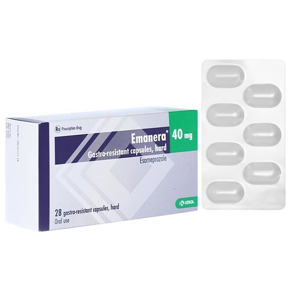 Emanera 40mg trị viêm loét thực quản do trào ngược