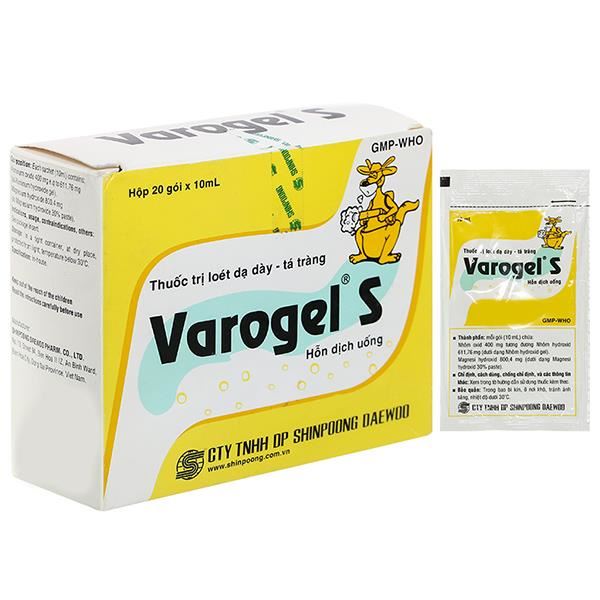 Hỗn dịch uống Varogel S trị viêm loét dạ dày - tá tràng cấp, mạn tính