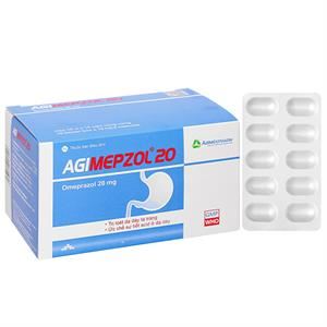 Agimepzol 20 trị loét dạ dày tá tràng, trào ngược