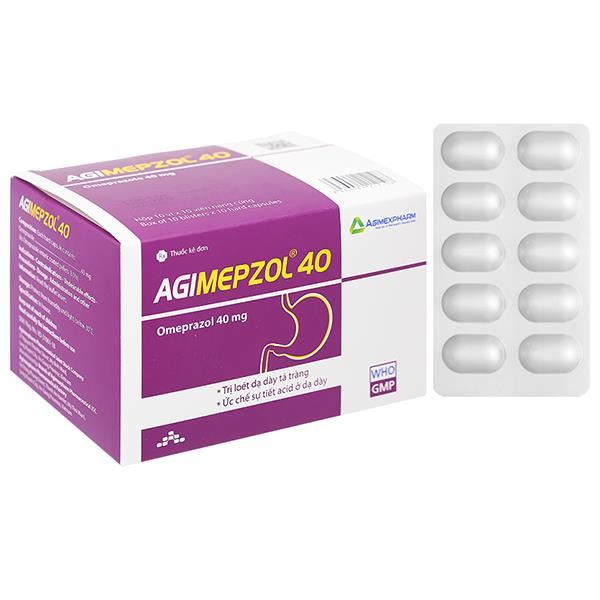 Agimepzol 40 điều trị loét dạ dày tá tràng, trào ngược