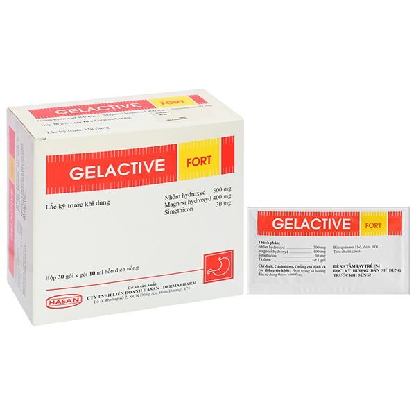 Hỗn dịch uống Gelactive Fort làm dịu các triệu chứng rối loạn tiêu hóa
