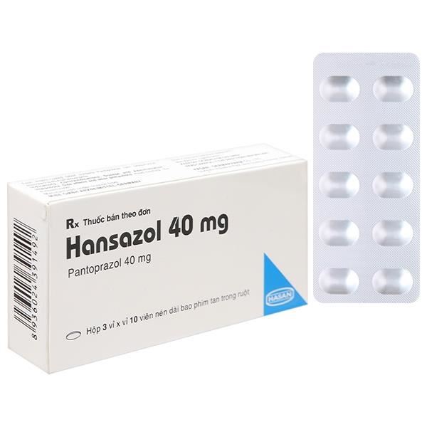 Hansazol 40mg trị trào ngược dạ dày, thực quản