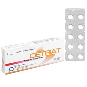 Detriat 100mg giảm đau do co thắt tiêu hóa
