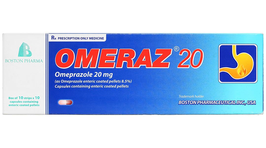Omeraz 20 điều trị và dự phòng viêm loét, trào ngược dạ dày, thực quản