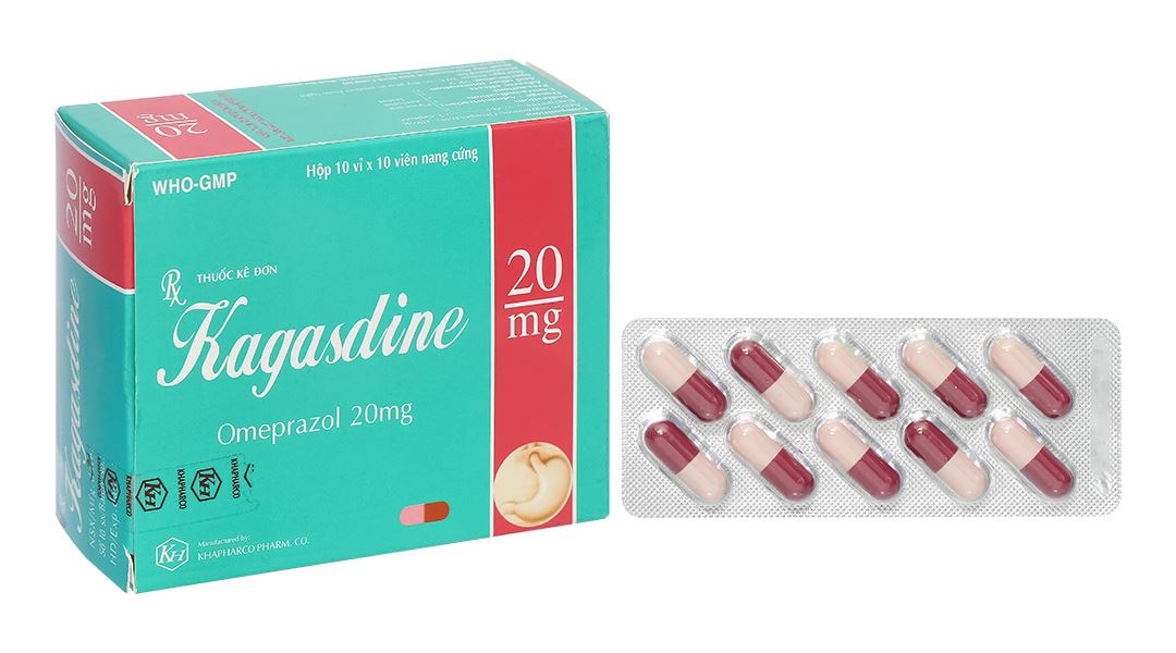 Kagasdine 20mg trị loét dạ dày, tá tràng
