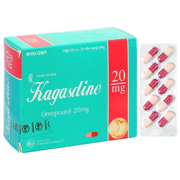 Kagasdine 20mg trị loét dạ dày, tá tràng
