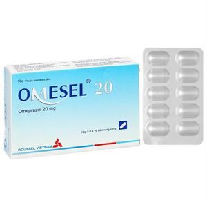 Omesel 20 trị và phòng ngừa tái phát loét dạ dày - ruột