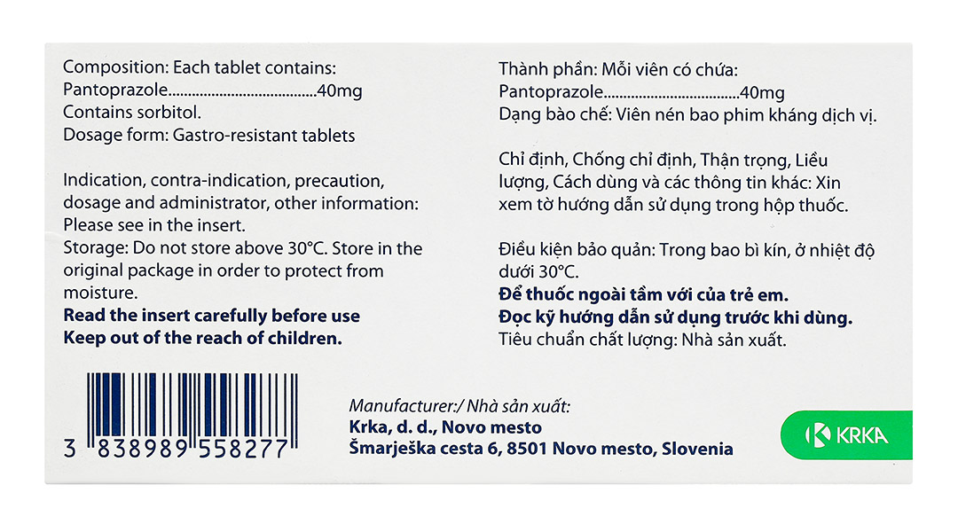 Nolpaza 40mg điều trị loét đường tiêu hoá, trào ngược dạ dày