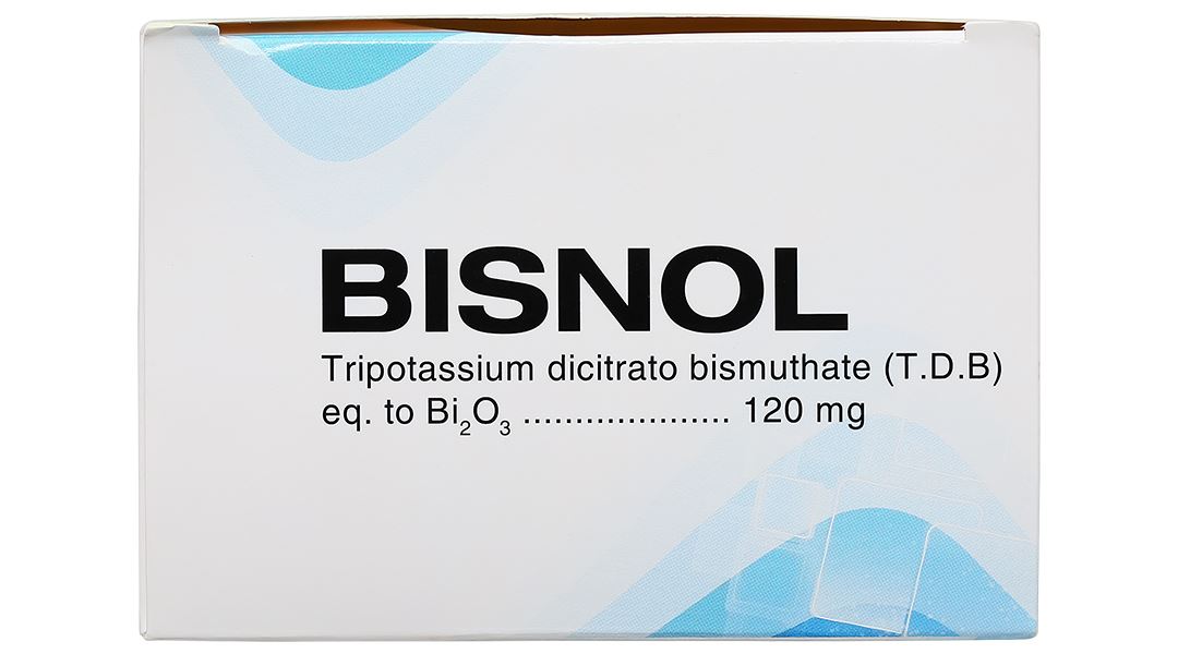 Bisnol 120mg trị viêm loét dạ dày, tá tràng