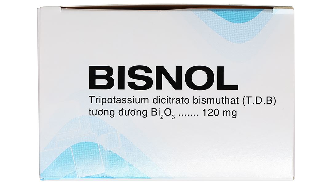Bisnol 120mg trị viêm loét dạ dày, tá tràng