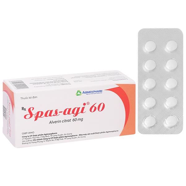 Spas-agi 60 chống đau do co thắt cơ trơn ở đường tiêu hóa