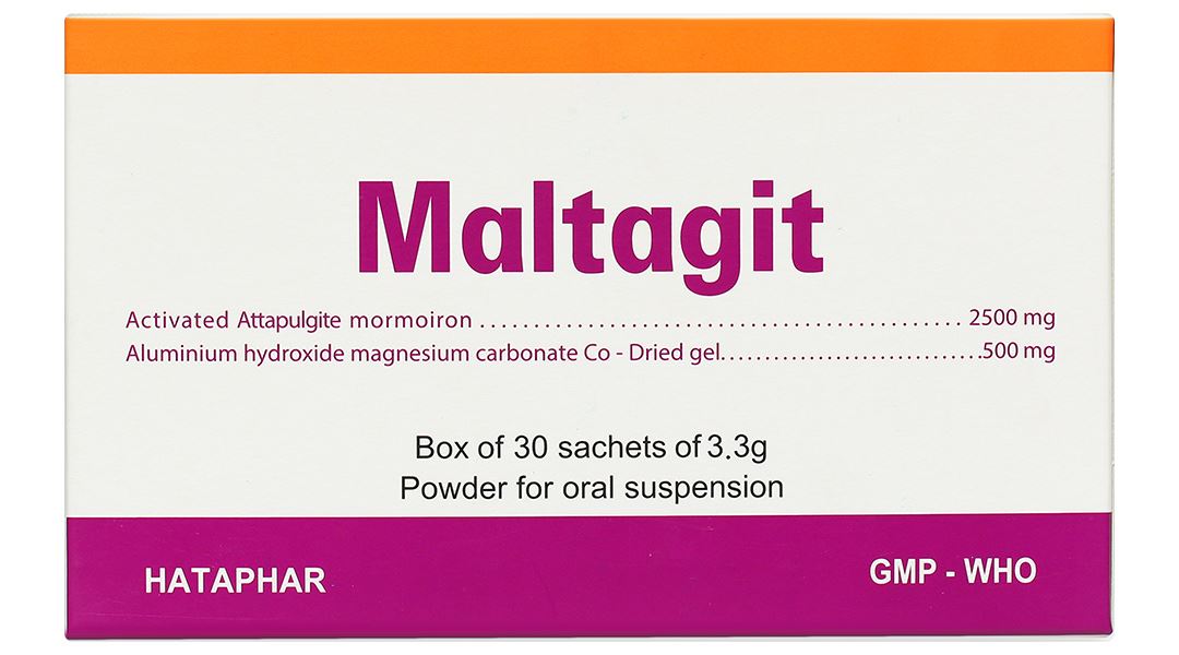 Bột pha hỗn dịch uống Maltagit điều trị triệu chứng đau thực quản - dạ dày