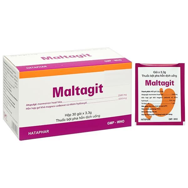 Bột pha hỗn dịch uống Maltagit điều trị triệu chứng đau thực quản - dạ dày
