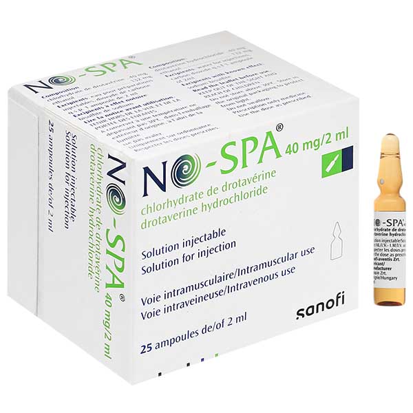 Dung dịch tiêm No-Spa 40mg/2ml chống co thắt cơ trơn