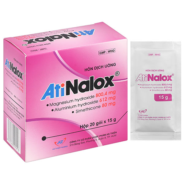 Atinalox 15g điều trị viêm loét dạ dày - tá tràng cấp, mạn tính