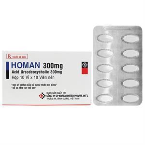 Homan 300mg trị sơ gan ứ mật nguyên phát
