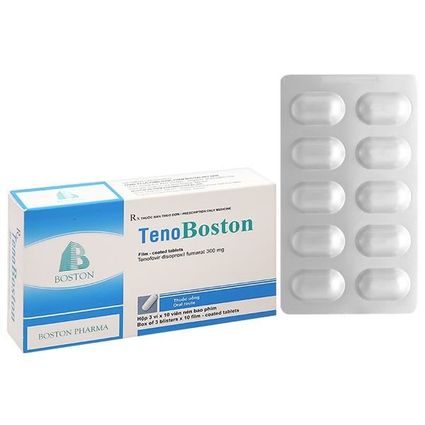TenoBoston 300mg trị nhiễm HlV-týp 1, viêm gan B