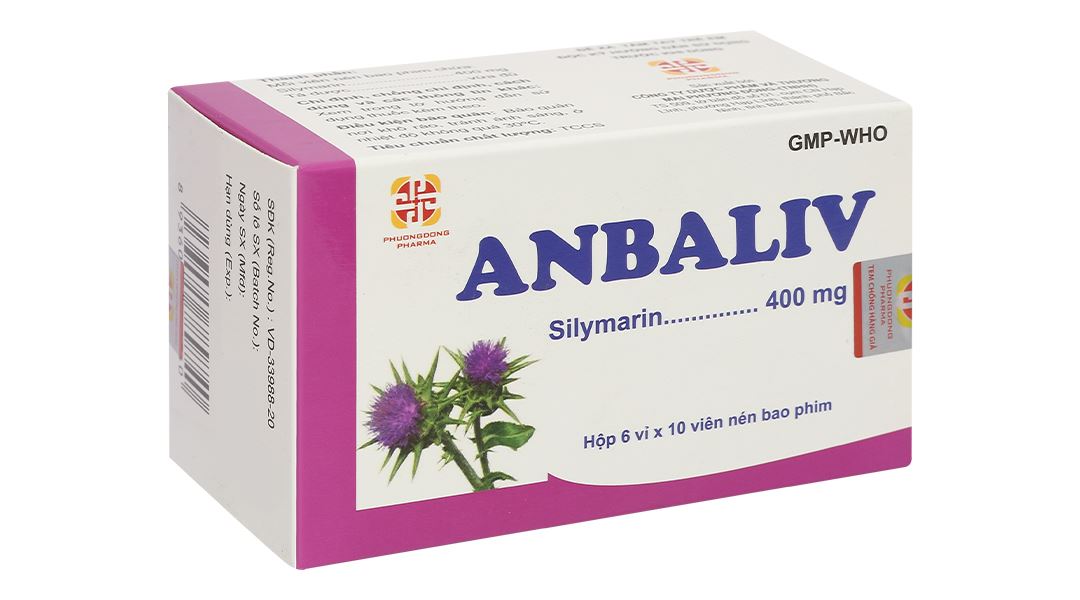 Anbaliv 400mg hỗ trợ điều trị các bệnh lý ở gan, hỗ trợ tiêu hóa