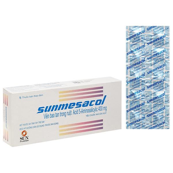 Sunmesacol 400mg trị viêm loét đại tràng