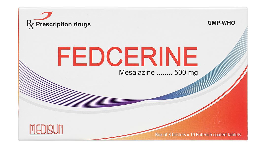 Fedcerine 500mg điều trị viêm loét đại tràng