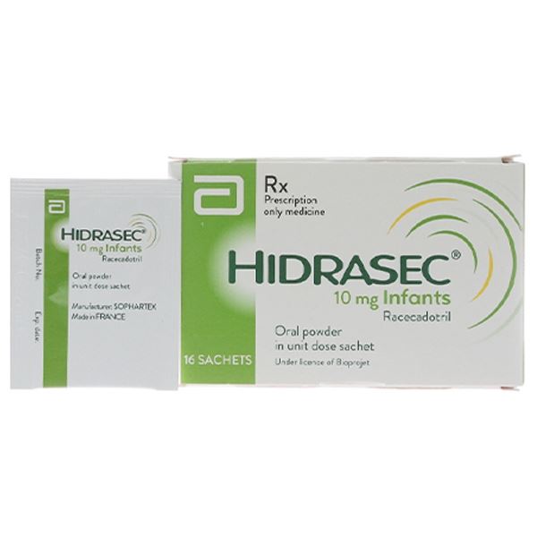 Bột cốm Hidrasec Infants 10mg trị tiêu chảy cho trẻ nhỏ