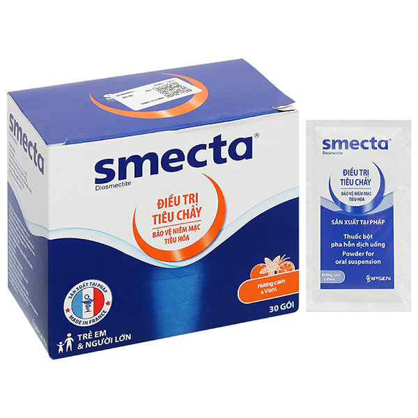 Bột pha hỗn dịch uống Smecta 3g trị các triệu chứng tiêu chảy cấp