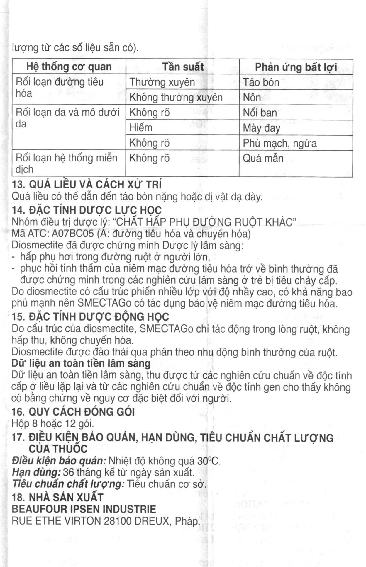 Hỗn dịch uống SmectaGo trị tiêu chảy (12 gói x 10g) - 12