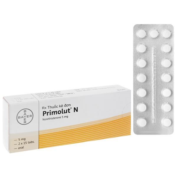 Primolut N 5mg trị xuất huyết do rối loạn chức năng, vô kinh