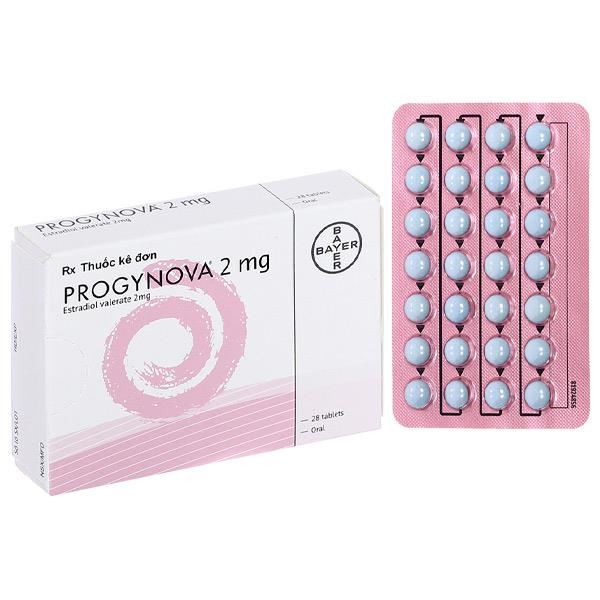Progynova 2mg trị thiếu estrogen do mãn kinh