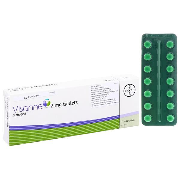 Visanne 2mg tablets trị lạc nội mạc tử cung