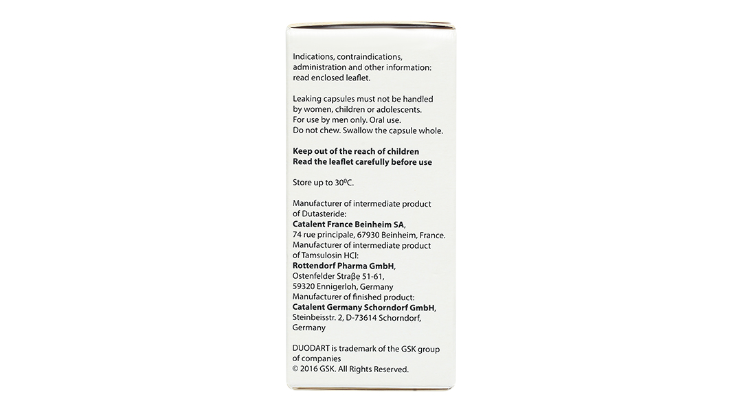 Duodart 0.5mg/0.4mg điều trị phì đại lành tính tuyến tiền liệt